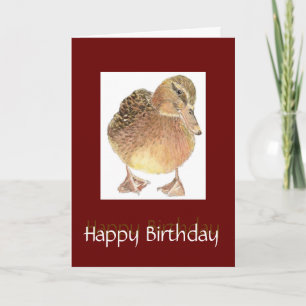 Carte Juste Ducky Amusant Anniversaire mignon Oiseau