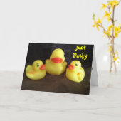 CARTE JUSTE DUCKY & TELLEMENT LUCKY-NEW BABY GRATS! (Fleur jaune)