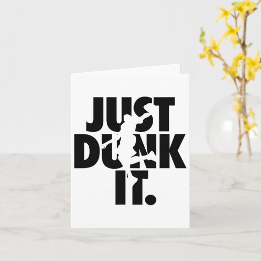 Carte Juste Dunk It Sketll Silhouette (Fleur jaune)