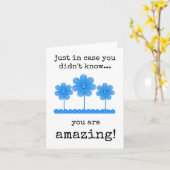 Carte Juste en Coque vous ne saviez pas, vous êtes Extra (Fleur jaune)