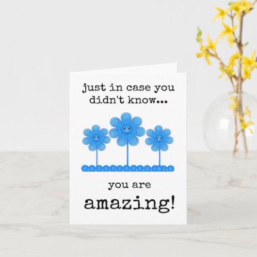 Carte Juste en Coque vous ne saviez pas, vous êtes Extra (Fleur jaune)