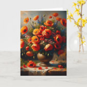 Carte Juste en pensant à toi | Coquelicots (Fleur jaune)