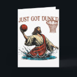 Carte Juste été dunké Funny Baptême Jésus Christian Bask<br><div class="desc">Juste été dunké Funny Baptême Jésus Christian Basket-ball</div>