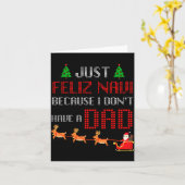 Carte Juste Feliz Navi Parce que je n'ai pas de papa drô (Fleur jaune)