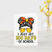 Carte Juste Frapper Joyeux 100 Jours D'école Softball Co (Fleur jaune)