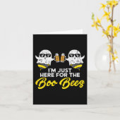 Carte Juste ici pour les abeilles Boo amusantes fantôme  (Fleur jaune)