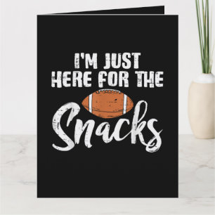 Carte Juste ici pour les snacks Football Américain Drôle