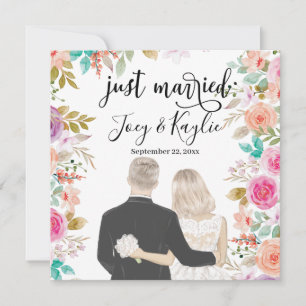 Carte Juste marié Couples - Image arrière
