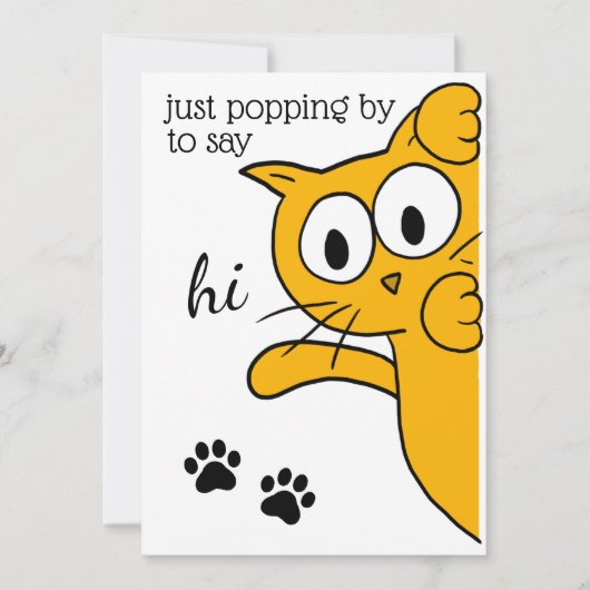 Carte Juste Papper par Pour Dire Bonjour Chat Appartemen (Devant)