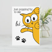 Carte Juste Papper par Pour Dire Bonjour Chat Appartemen (Debout devant)