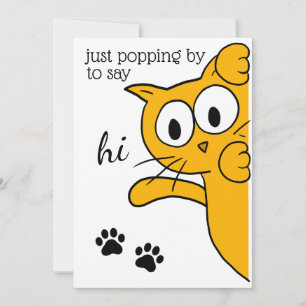 Carte Juste Papper par Pour Dire Bonjour Chat Appartemen