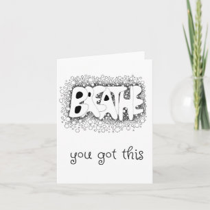 Carte Juste Parce Que Carte, Breathe, Retro Lettre Art C