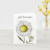 Carte Juste parce que, Daisy Art Card (Fleur jaune)