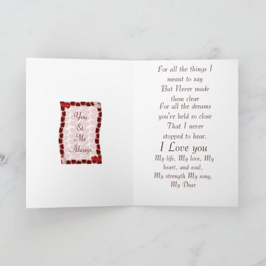 Carte Juste parce que je t'aime (Intérieur)