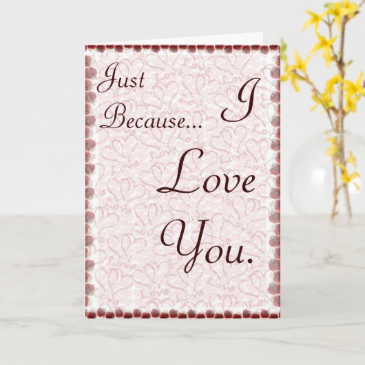 Carte Juste parce que je t'aime (Fleur jaune)