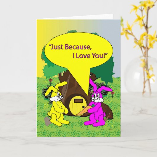 Carte Juste Parce Que Je T'Aime (Fleur jaune)