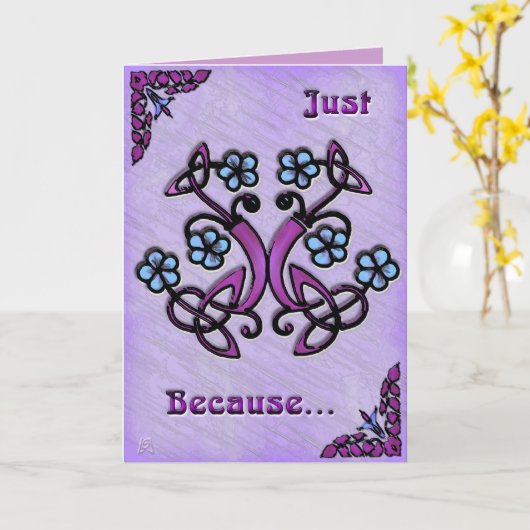 Carte Juste Parce Que - Lilac (Carte) (Fleur jaune)