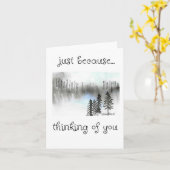 Carte Juste Parce Que, Misty Forest Art, Tree Art (Fleur jaune)