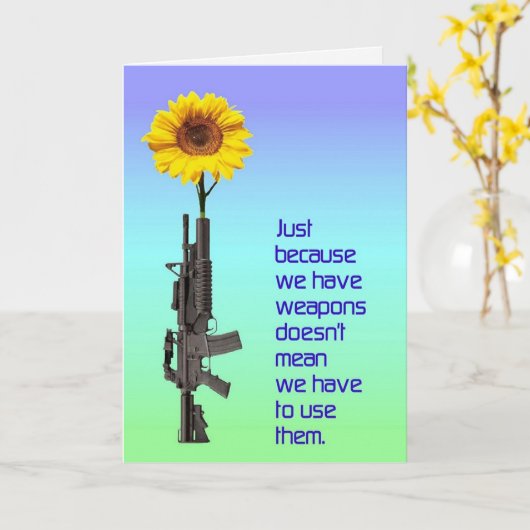 Carte Juste parce que nous avons des armes CARD (Fleur jaune)