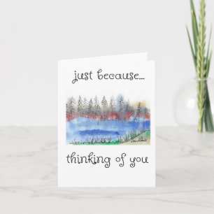 Carte Juste parce que, penser à vous, Forêt, Arbre Art