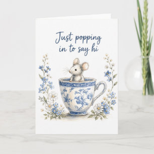 Carte Juste passer dire bonjour