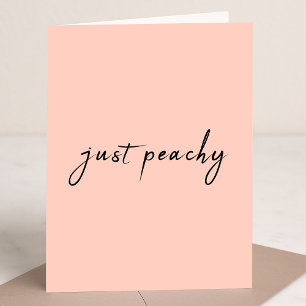 Carte Juste Peachy   Script minimaliste moderne