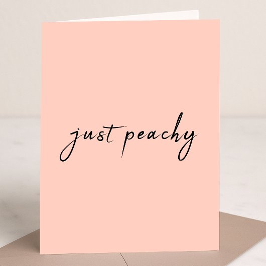 Carte Juste Peachy | Script minimaliste moderne