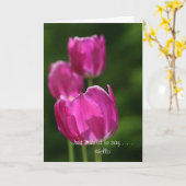 Carte Juste pour dire. .. Bonjour  (Fleur jaune)