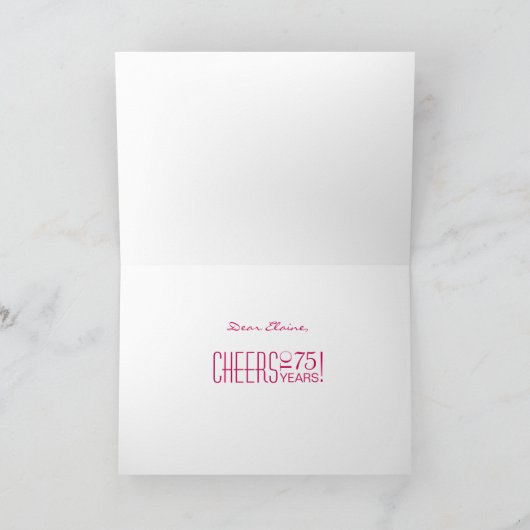 Carte Juste pour son 75e anniversaire (Intérieur)
