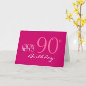 Carte Juste pour son 90e anniversaire (Fleur jaune)