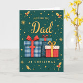 Carte Juste pour toi papa à Noël (Fleur jaune)
