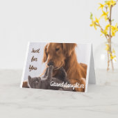 CARTE **JUSTE POUR VOUS GRAND-FILLE** L'ANNIVERSAIRE EST (Fleur jaune)