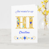 Carte Juste Recherché De Dire Bonjour (Fleur jaune)