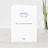 Carte Juste sa taille, Joyeux anniversaire (Dos)