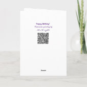 Carte Juste sa taille, Joyeux anniversaire (Dos)