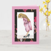 Carte Juste sa taille, Joyeux anniversaire (Fleur jaune)