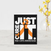 Carte Juste soigner RSD CRPS Sensibilisation Ruban blanc (Fleur jaune)