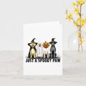 Carte Juste Un Éffrayant Fantôme De Chien Fantôme Hallow (Fleur jaune)