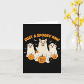 Carte Juste Un Éffrayant Paw Cute Chiens Fantômes Drôle  (Fleur jaune)