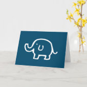 Carte Juste un éléphant blanc (Fleur jaune)