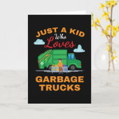 Carte Juste Un Enfant Garbage Camions Garçons Filles (Fleur jaune)