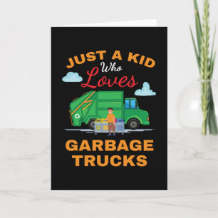 Carte Juste un gamin Camions à ordures Enfants Garçons F