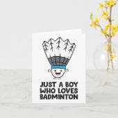 Carte Juste Un Garçon Qui Aime Badminton (Fleur jaune)