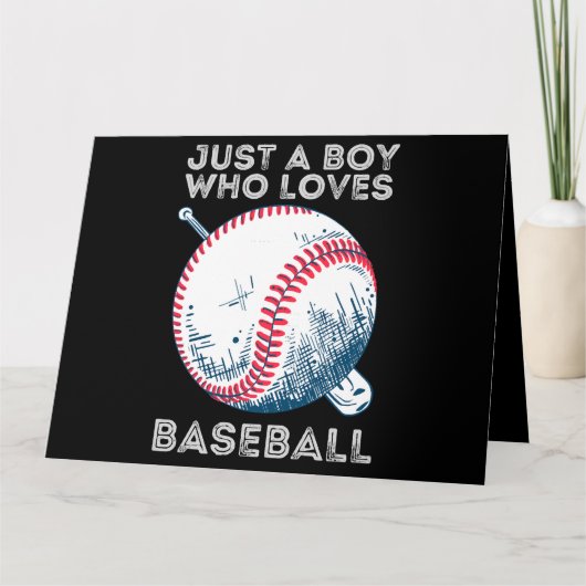 Carte Juste un garçon qui aime baseball Batter baseball (Devant)