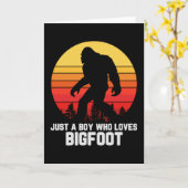 Carte Juste un garçon qui aime BIGFOOT | Bigfoot Retro (Fleur jaune)