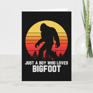 Carte Juste un garçon qui aime BIGFOOT Bigfoot Retro