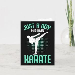 Carte Juste Un Garçon Qui Aime Karate Kids Garçons