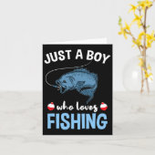 Carte Juste un garçon qui aime la pêche (Fleur jaune)