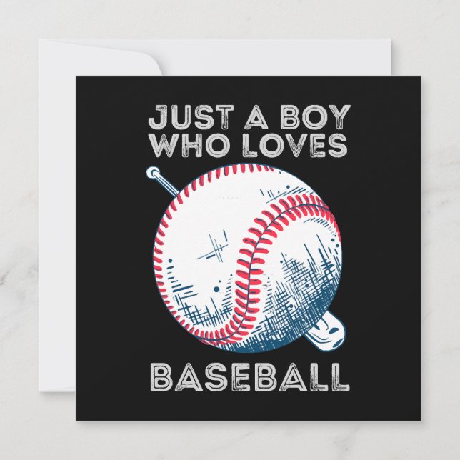 Carte Juste un garçon qui aime le baseball (Devant)