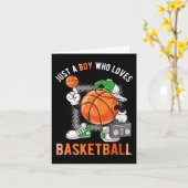 Carte Juste un garçon qui aime le basket-ball 2 (Fleur jaune)